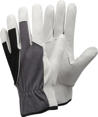 Produktbild von Ejendals TEGERA 512, Werkstatthandschuhe, Schwarz, Grau, Weiß, Erwachsener, Erwachsener, Kratzresistent, Baumwolle, Latex, Leder
