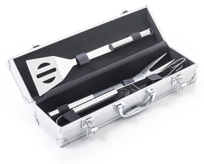 Produktbild von G21 Grillwerkzeug 3er Set, Aluminiumkoffer