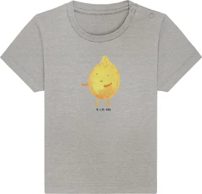 Produktbild von Mr. & Mrs. Panda Babyshirt Beste Freunde Zitrone 12. - 18. Monat - Heather Grey - Geschenk, T-Shirt Baby, Baumwollshirt, Fehlende Keywords,  Shirt, Lustige Sprüche