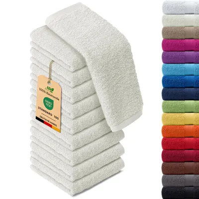 Produktbild von 10er-Set ARIZONA Handtuch-Serie von AR Line – 100% Baumwolle, 500 g/m², 10er-Set Seiftücher 30x30 cm, Natur