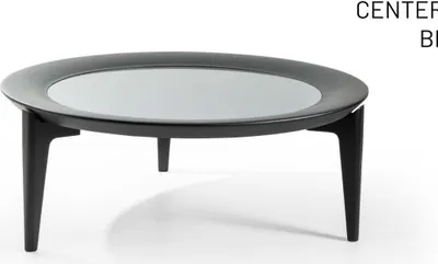 Zdjęcie produktu dla Szary okrągły stolik kawowy designerski stolik do salonu stolik boczny