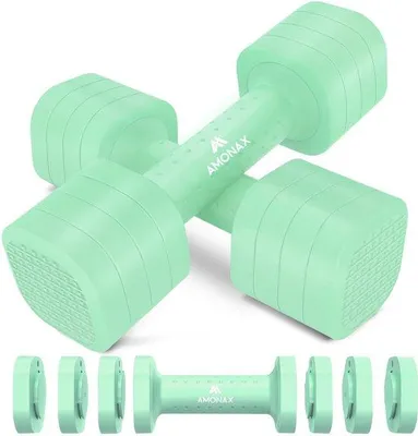 Produktbild von Verstellbares Halterset - 4-in-1 Hantelscheiben - 0,9/1,4/1,8/2,3 kg - Freihanteln für Heimfitnessgeräte, Krafttraining und Fitness - Handgewichte