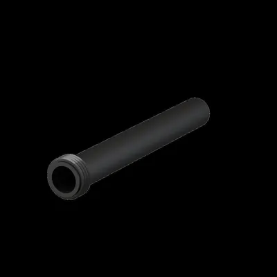 Produktbild von Alcadrain Verlängerungsstück für Wand-WC mit Gummimanschette, Ø 45 mm, Länge 300 mm, PP, schwarz