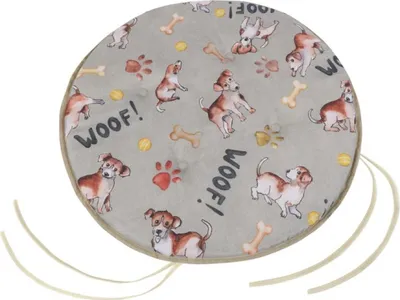 Immagine prodotto di Cuscino di seduta EMA rotondo liscio - diametro 40 cm - Grigio,Beige