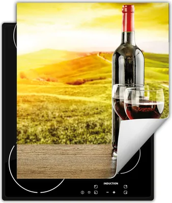 Produktbild von DarHaus Herdabdeckplatte 45x52 cm Anti Rutsch Matte Aufrollbar, Wein