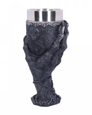 Produktbild von Schwarzer Baphomet Kelch mit Greifhand