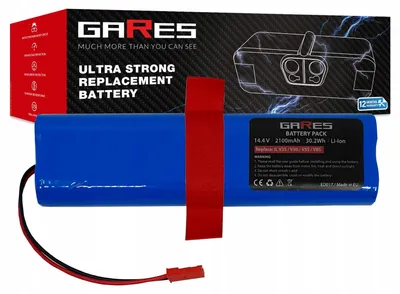 Obrázek produktu pro Gares Náhradní baterie pro Ilife V3s Pro | 14,4V 2,1 Ah Li-Ion | Vysokovýkonná baterie pro robotický vysavač | Kompatibilní s Ilife V3s Pro | Prémiová kvalita