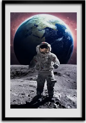 Produktbild von Bild - Bilderrahmen - Foto - 70 cm x 100 cm - MDF - Rahmen - Wandkunst - Astronaut