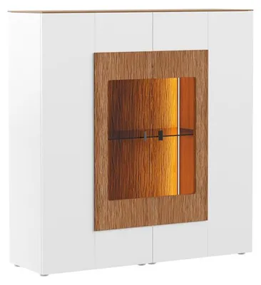 Image de Vitrine en verre Armoire Salon Vitrine 1 rang Vitrines Armoire haute Buffet