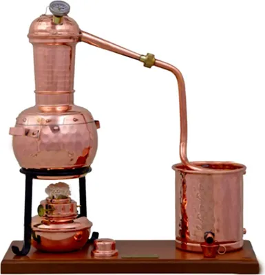 Obrázok produktu pre Destilačný prístroj Long Column Alembic premium 0,7 litres s liehovým horákom a teplomerom