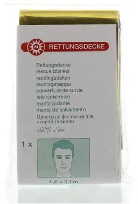 Productafbeelding van Medzorg Reddingsdeken Goud/Zilver 160X210 (1 stuk)