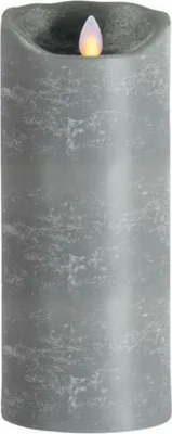 Produktbild von Sompex Flame LED Echtwachskerze grau 8x23cm