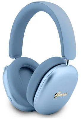 Productafbeelding van Guess Metallic Effect Metal Script Logo Bluetooth ENC Over-Ear Hoofdtelefoon, blauw