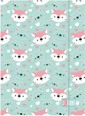 Imagen del producto de Carpeta con goma elástica, tamaño A4, diseño "Lovely Fox" - ST-MAJEWSKI
