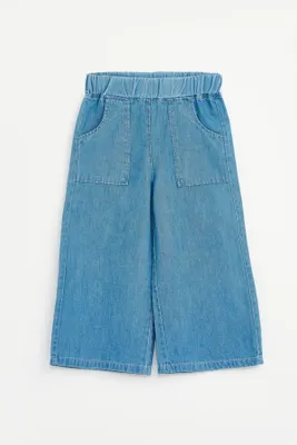 Produktbild von Mädchen Jeanshose - Weite Beine - Größe 110 (4–5 Jahre) - 100% Baumwolle - Bequem und stylisch