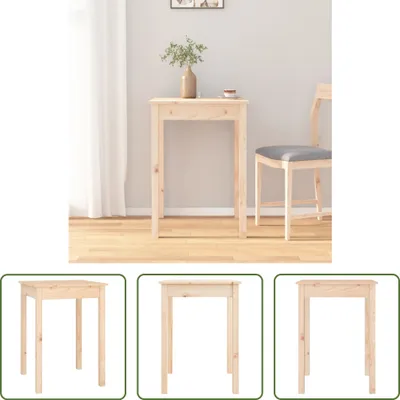Image de The Living Store Table de salle à manger 55x55x75 cm pin massif