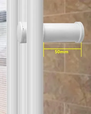 Produktbild von Halter für Badkammeradiator - Weiß und Chrom