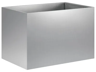 Image de vidaXL Pot de jardin argenté, 60 x 40 x 40 cm, en acier galvanisé