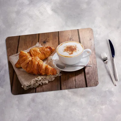 Produktbild von Tischset 4x45x30 cm Platzset Tischmatte Platzmatte Untersetzer - Tasse Cappuccino Kaffee