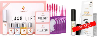 Produktbild von Wimpernlifting Starter Set Wimpernwelle Wimpernlaminierung 10 Tlg inkl. Volare Cosmetics GRATIS Serum