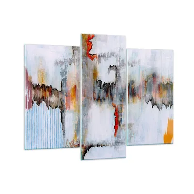Produktbild von Bilder auf glas - Abstraktion modern - 130x100cm - Glasbilder - Wandbilder - Kunstdruck - zum Aufhängen bereit - Wanddekoration aus Glas - Glas Bilder - Wandbild auf Glas - 3 Teile - GCB130x100-3676