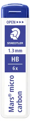 Produktbild von STAEDTLER Mars micro 250 Mine für Druckbleistift Dose mit 6 Minen, 1.3 mm, HB