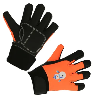 Productafbeelding van Kerbl kinderhandschoenen Keron Mini, geschikt voor kinderen van 4-6 jaar, wintermodel, neonoranje