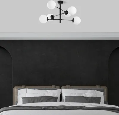 Produktbild von Opviq, Arge- Arge FLG, Schwarz, Kronleuchter, 75 x 75 x 40 cm, Metallkörper