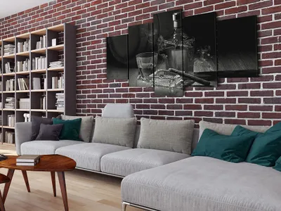 Immagine prodotto di WHISKY ZIGARRE quadro in vetro acrilico quadri moderni da parete in vetro j-A-0058-k-p