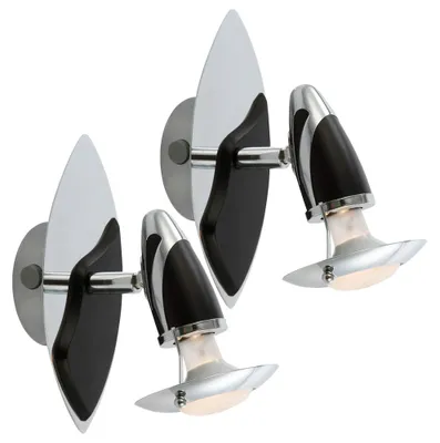 Produktbild von 2x Wandleuchte, Stahl, Eisen, schwarz, beweglich, H 20cm