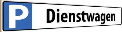 Produktbild von vianmo Holzschild 10x46 cm Dienstwagen Parkplatzschild