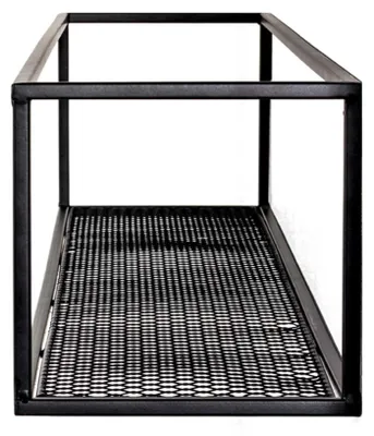 Produktbild von Wandregal schwarzes Geflecht & Metall - Länge ca. 50 cm