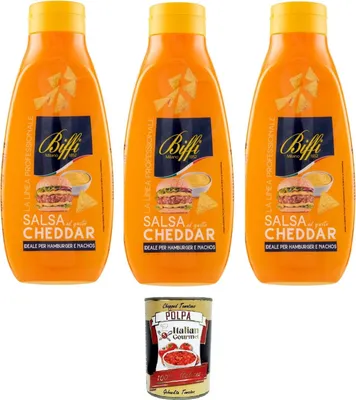Produktbild von Biffi The Professional Line – Cheddar-Sauce 3x 800gr + Italian Gourmet polpa 400g