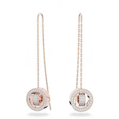 Produktbild von Swarovski  Swarovski Damen Ohrschmuck Hollow Drop-Ohrhänger  Lang, Weiß, Roségold-Legierungsschicht 5636504