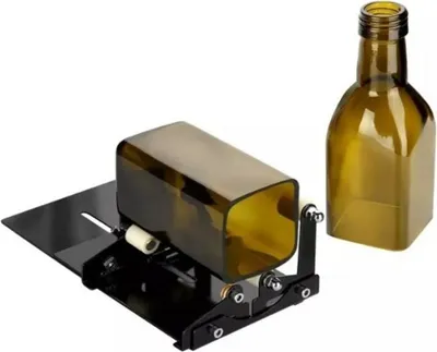 Image de Machine à couper les bouteilles en verre Kit d'outils de coupe rapide et précis pour le bricolage Acier inoxydable Métal Noir