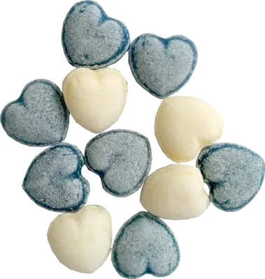 Immagine prodotto di Preziosi cuori bianchi e blu con gelato al gusto di mirtillo 150g