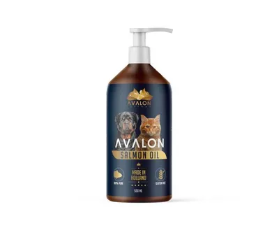 Produktbild von Avalon Lachsöl für Hunde & Katzen – 500ml – Omega 3 & 6 – Kaltgepresst – Für Haut & Fell – Premium Ergänzungsfuttermittel