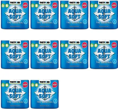 Produktbild von 10 x Thetford Aqua Soft Toilettenpapier WC Papier Campingtoilette 4 Rollen