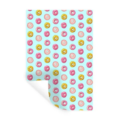 Obrázok produktu pre MuchoWow® Nálepka na stenu - Donut - vzor - farby - 60x90cm - Samolepiaca a polohovateľná