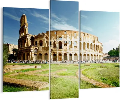 Produktbild von Bild auf Leinwand - Leinwandbild - Archäologie Architektur Italien Kolosseum - 95x80cm - Wand Bild - Wanddeko - Leinwanddruck - Bilder - Kunstdruck - Leinwand bilder - Wandkunst - CB95x80-2685