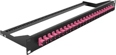 Produktbild von DELOCK 19" LWL Patchpanel 24 Port SC Simplex violett