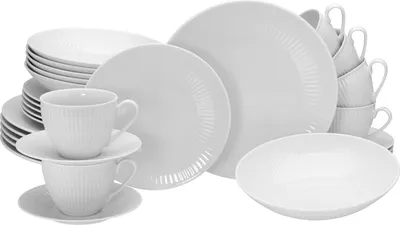 Obrázok produktu pre CreaTable, 21878, Valencia White, 30-dielny kombinovaný servis, porcelán