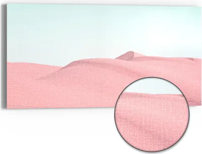 Produktbild von DEQORI Hybrid Leinwand Bild 60x30 cm 'Rosige Stille' Wandbild Glas flach modern