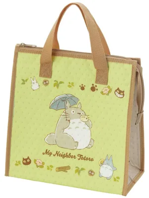 Kühlbox Tasche Totoro & Chatbus, 26x27 cm, grün
