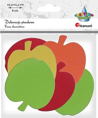 Produktbild von Schaumstoffdekorationen Äpfel Mix 8 Stück Titanum
