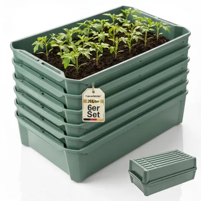 Produktbild von Pikierschale, Anzuchtschale Grün, 33x58x11cm, 6 Stück