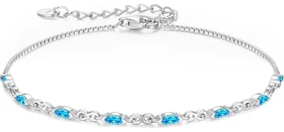 Produktbild von Armband Silber 925 Damen mit Zirkonia Geburtsstein verstellbar Geschenk für Frauen