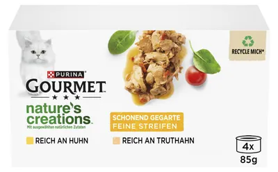 Produktbild von GOURMET Nature's Creations Feine Streifen, 48er Pack (12 x 4 x 85g)