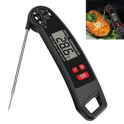 Produktbild von Bratenthermometer Digital IPX6 – Klappbares Grillthermometer, 3-Sekunden-Schnellmessung & hohe Präzision