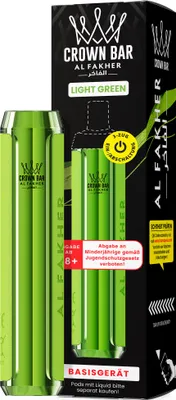 Produktbild von Al Fakher 600 Akkuträger Hellgrün – wiederaufladbarer Akku für 2-ml Pods, kompatibel mit Elfbar-ähnlichen Steckpods, 500 mAh, USB-C